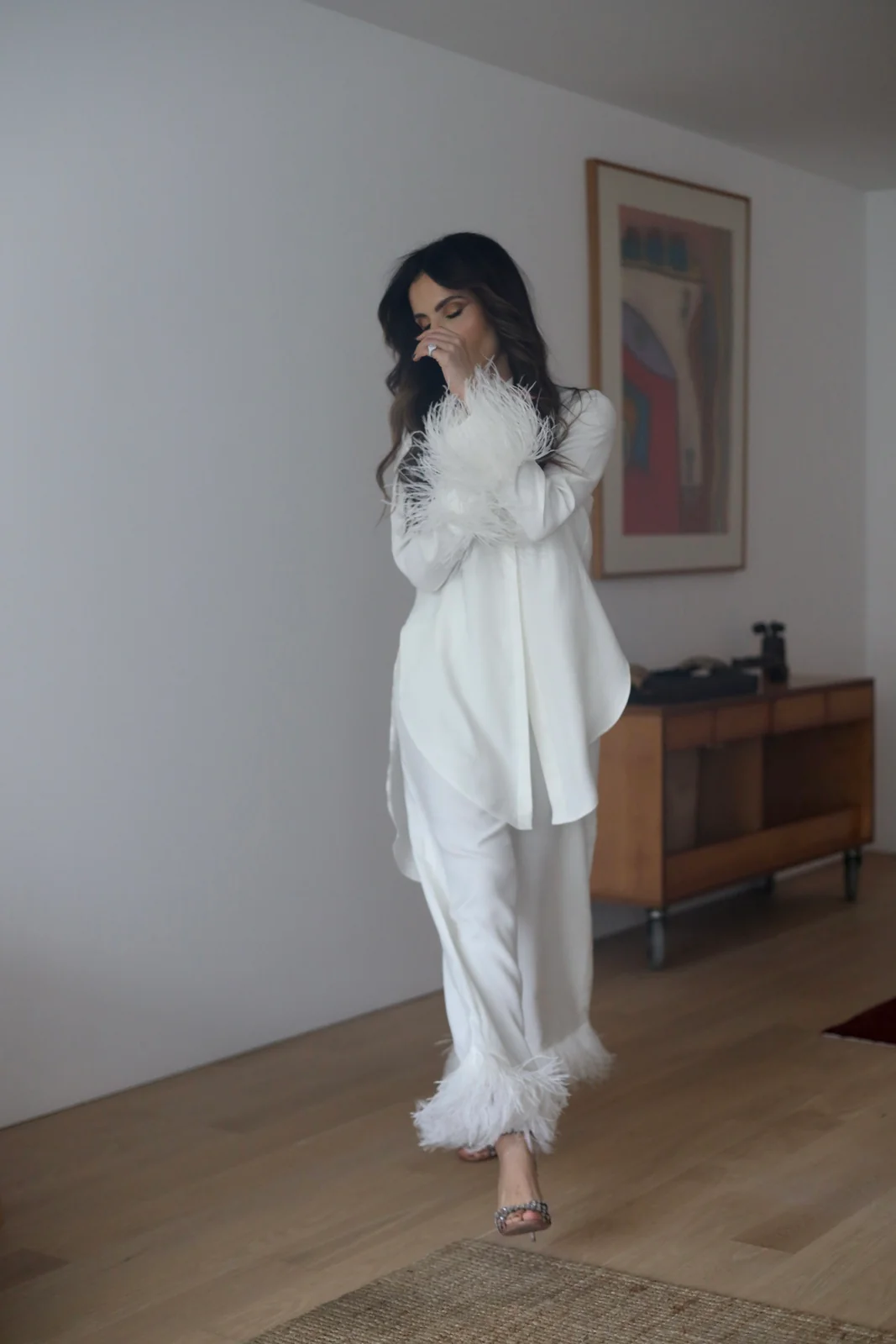 CALÇA BRANCA COM PLUMAS - Image 3