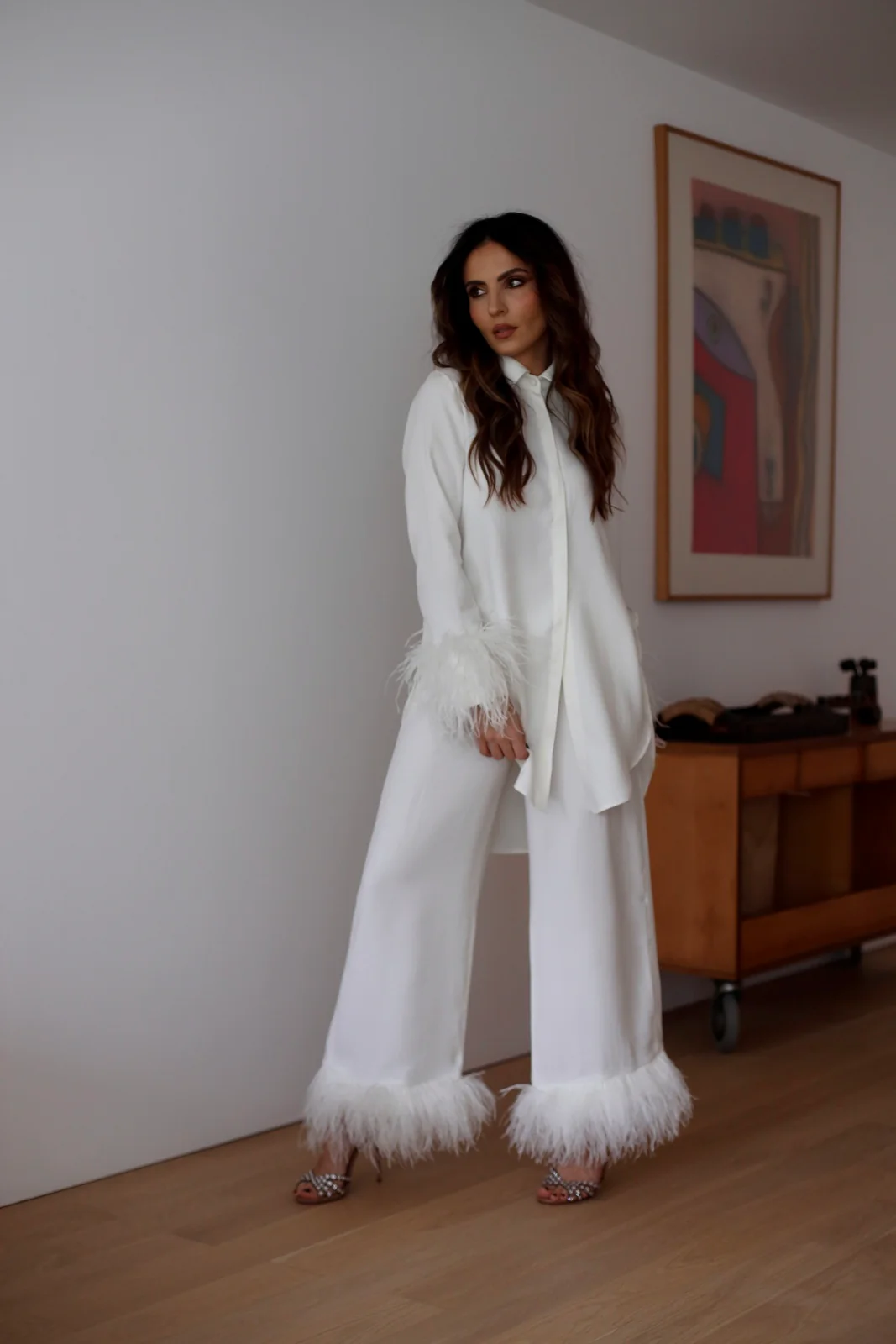 CALÇA BRANCA COM PLUMAS - Image 4