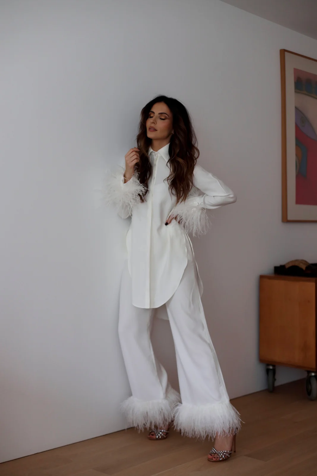 CALÇA BRANCA COM PLUMAS - Image 9