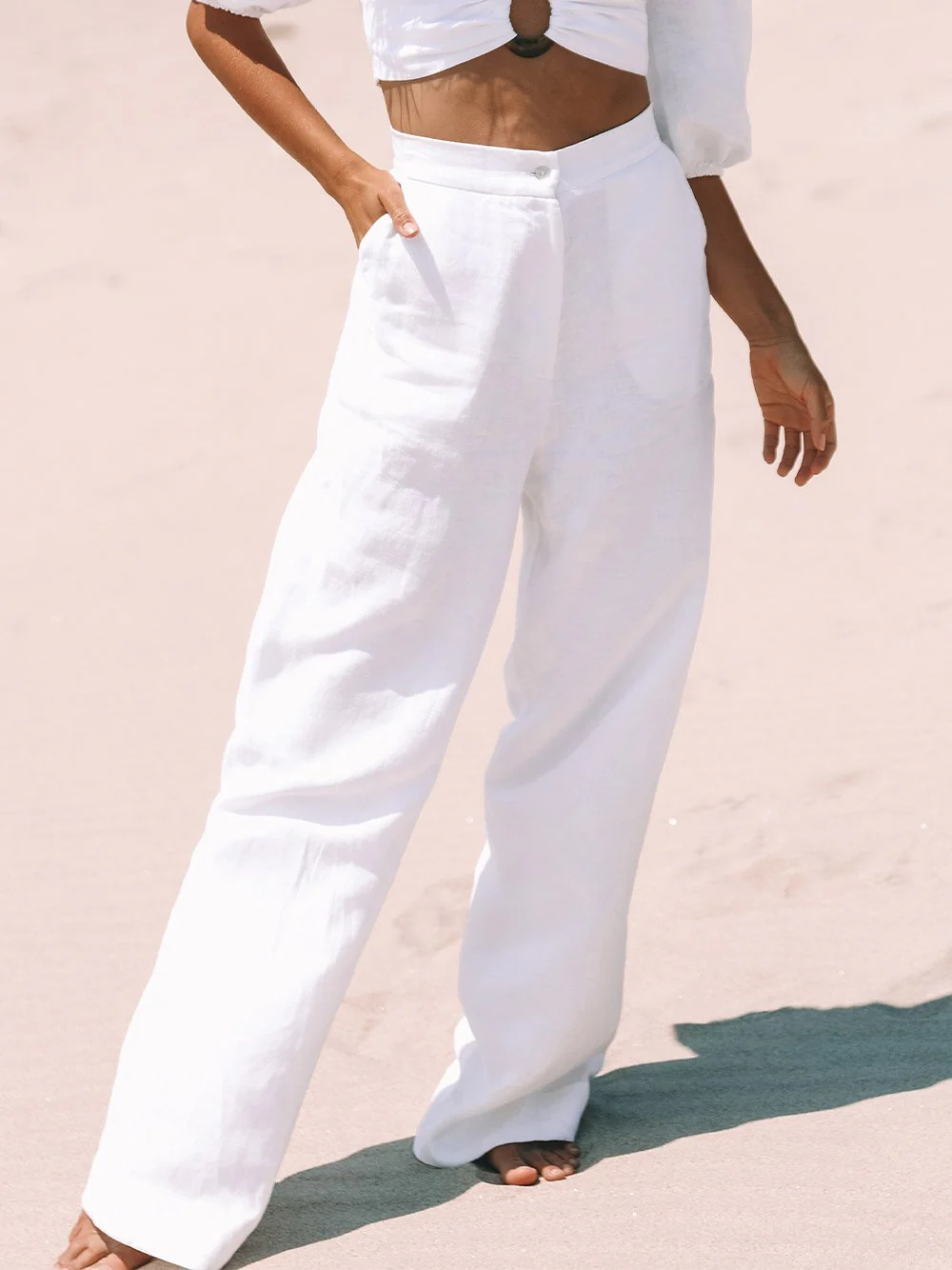 CALÇA BRANCA EM LINHO - Image 7