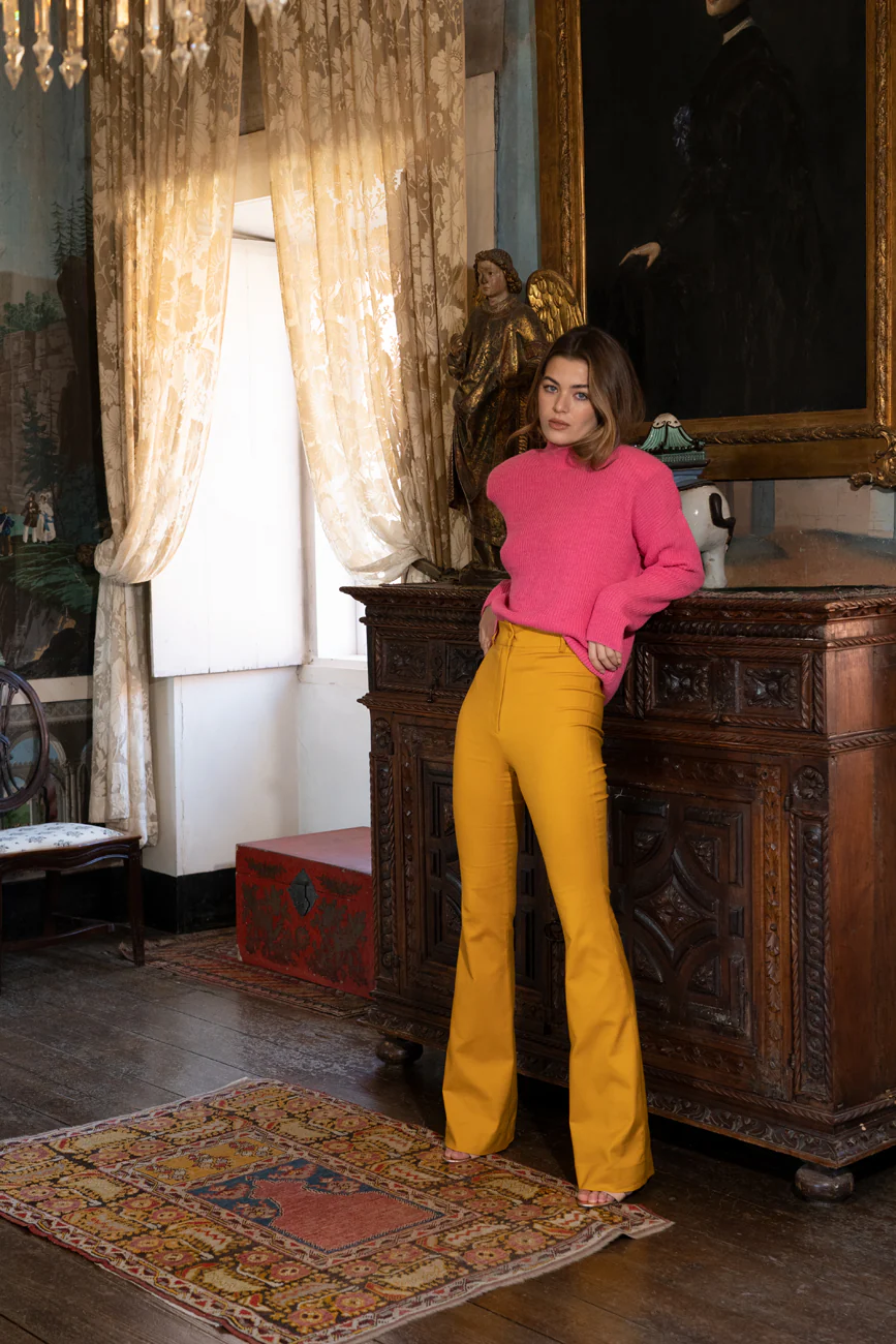 CAMISOLA ROSA DE MALHA COM OMBREIRAS - Image 3