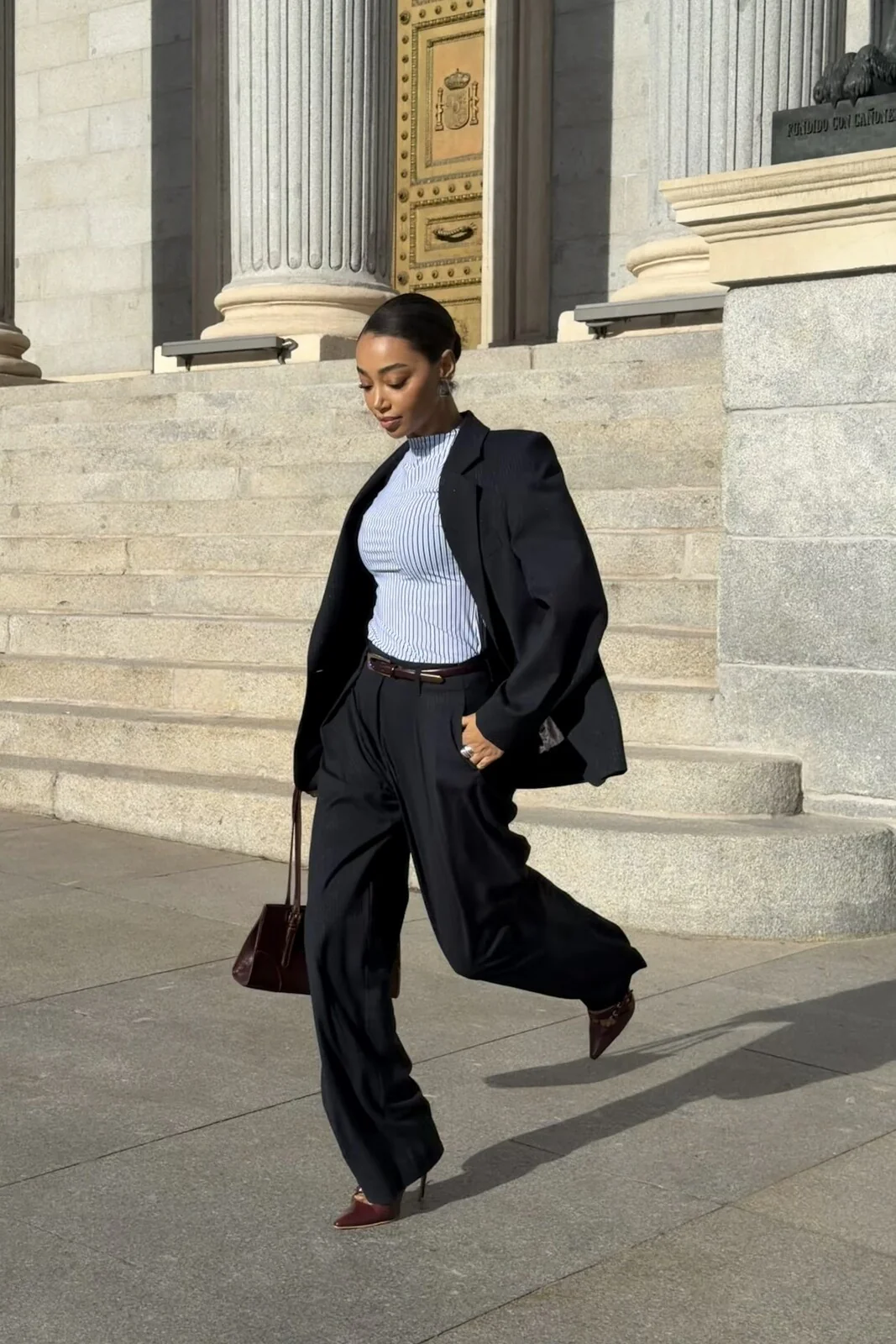 CAMISOLOA AZUL COM RISCAS AZUL MARINHO E BRANCO - Image 4