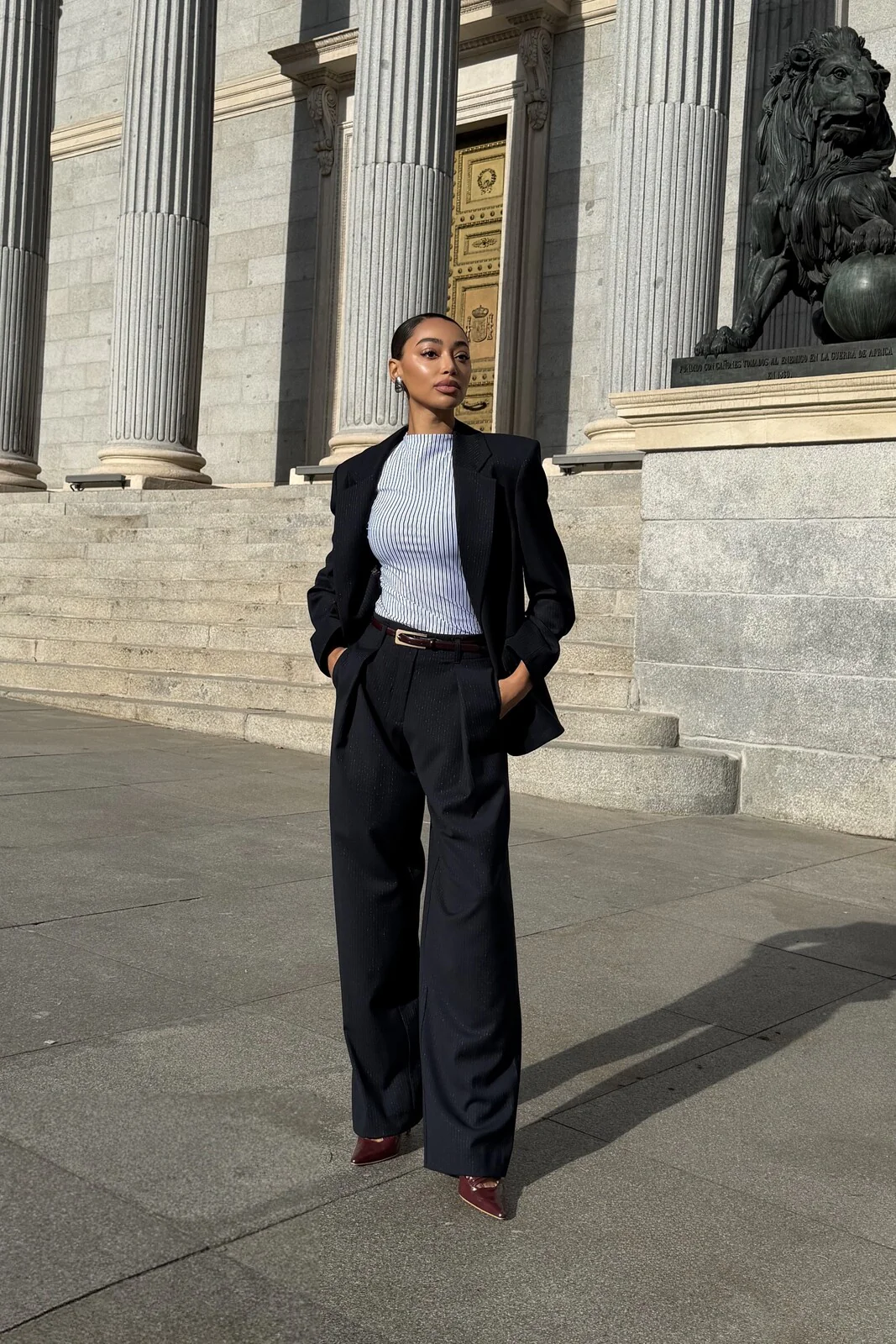 CAMISOLOA AZUL COM RISCAS AZUL MARINHO E BRANCO - Image 6