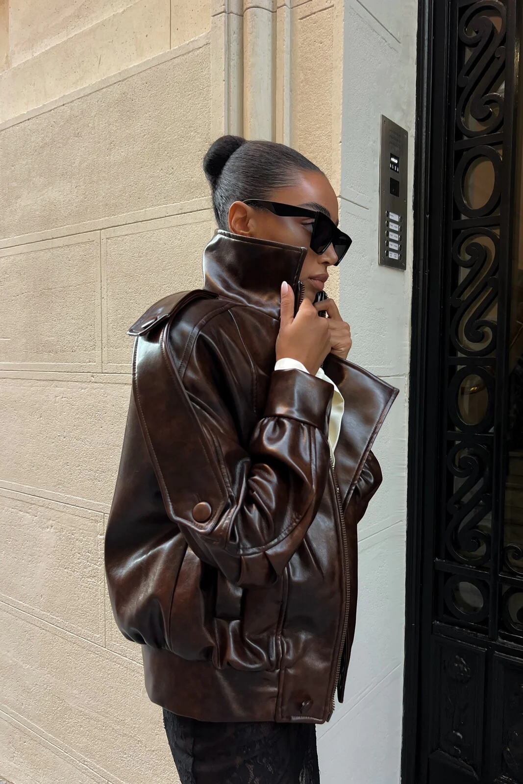 CASACO BIKER CASTANHO - Image 11