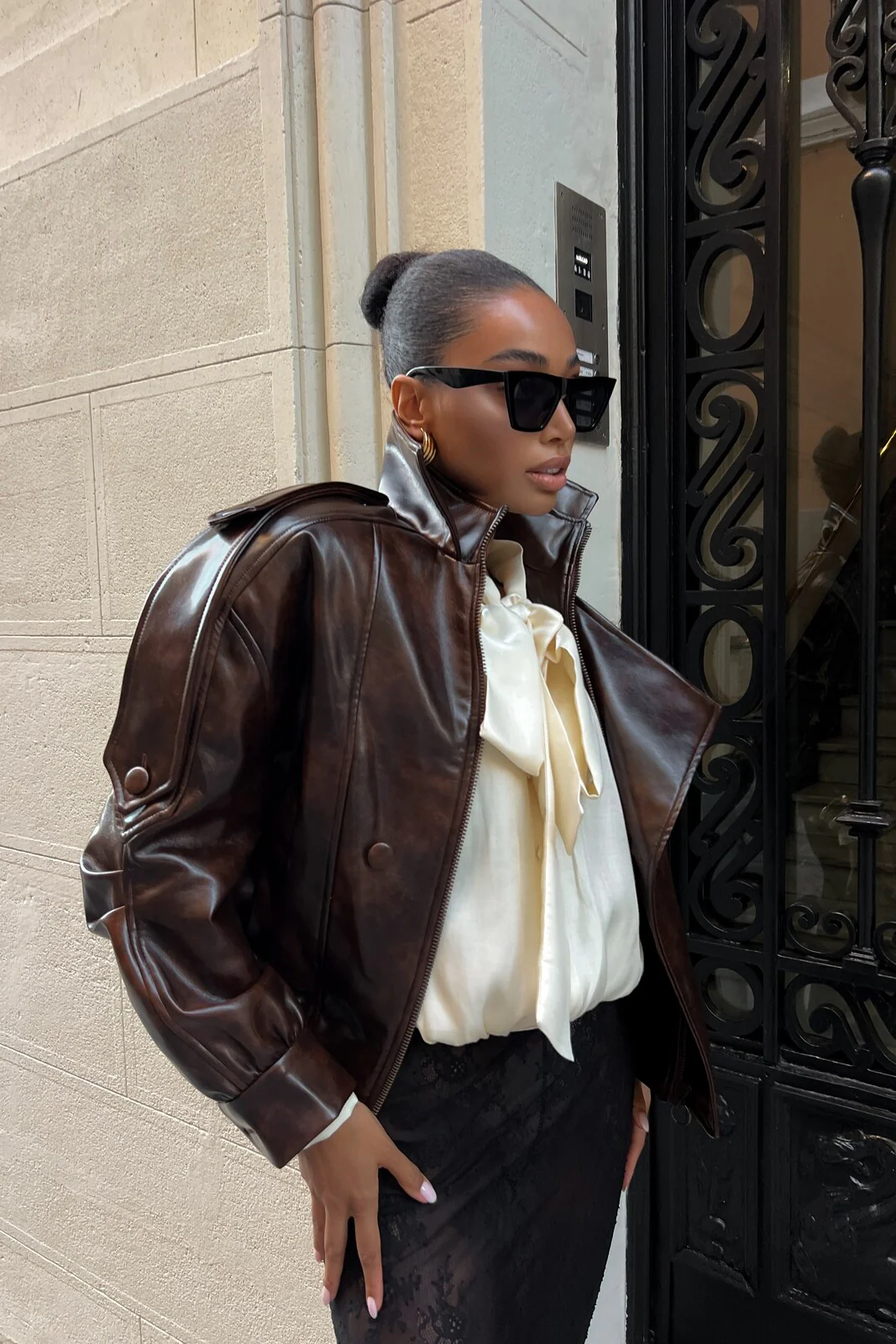 CASACO BIKER CASTANHO - Image 13