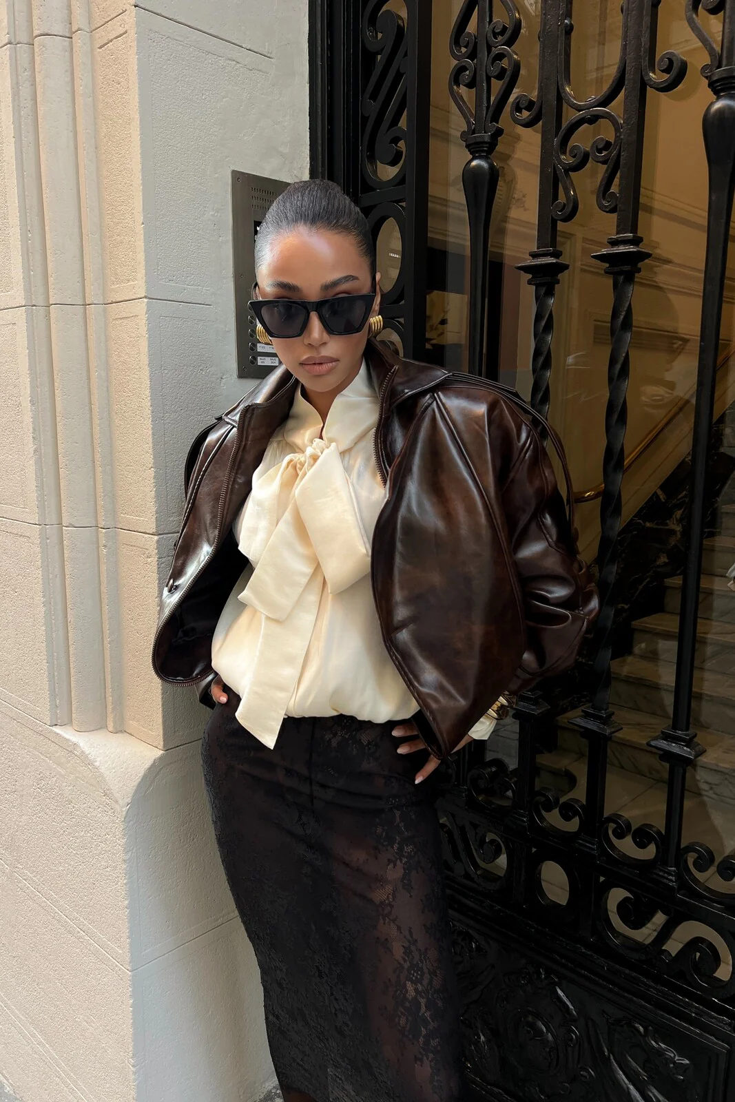 CASACO BIKER CASTANHO - Image 7