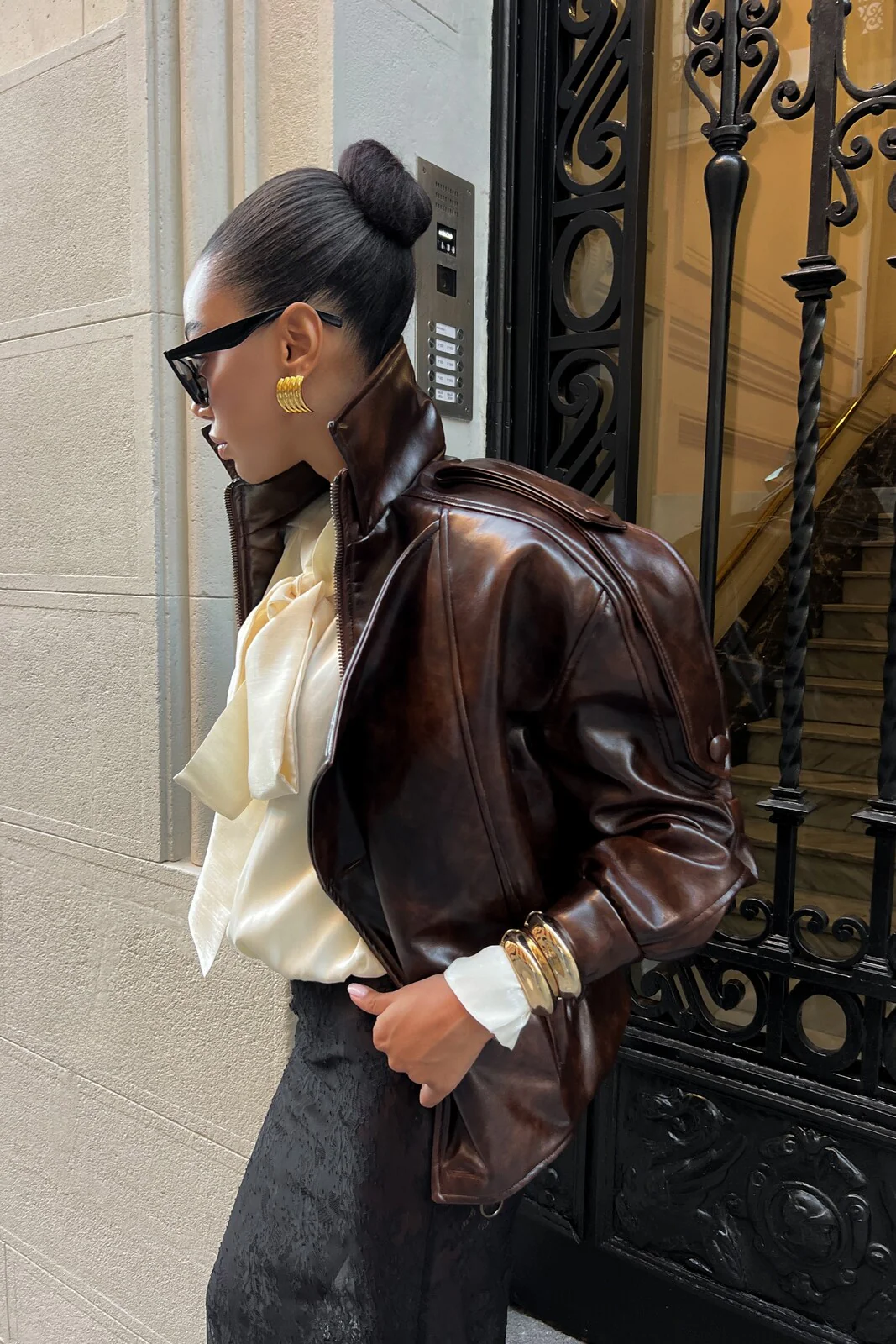 CASACO BIKER CASTANHO - Image 9