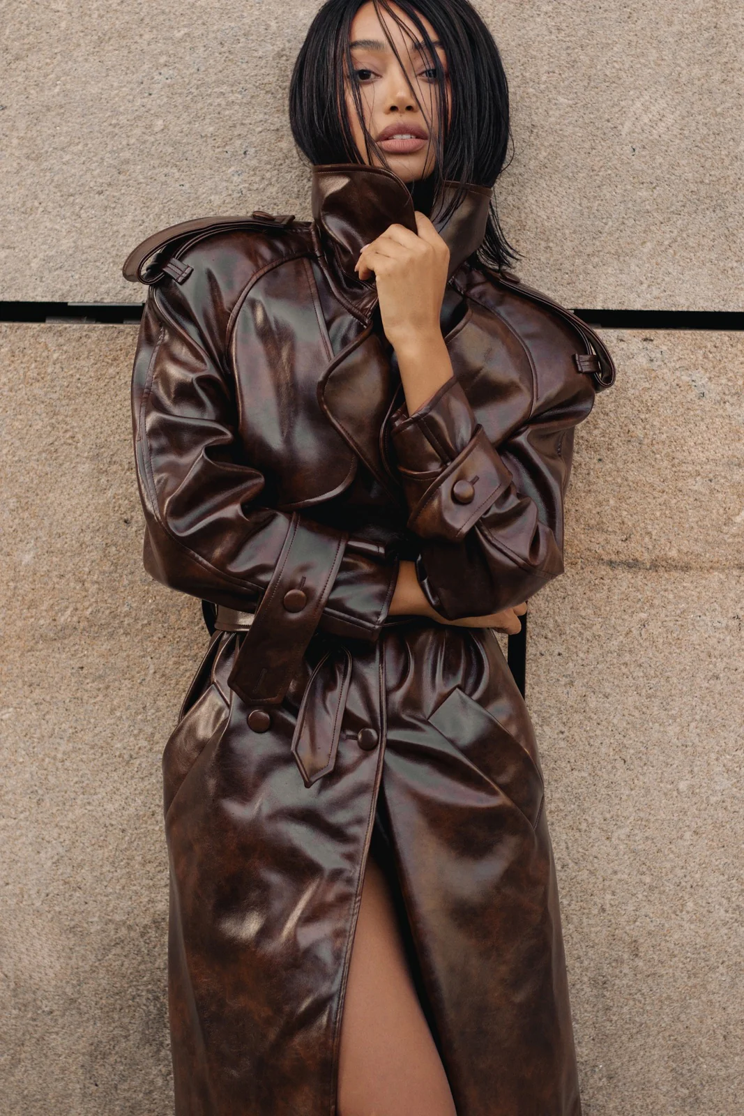 GABARDINE BIKER CASTANHO - Image 3