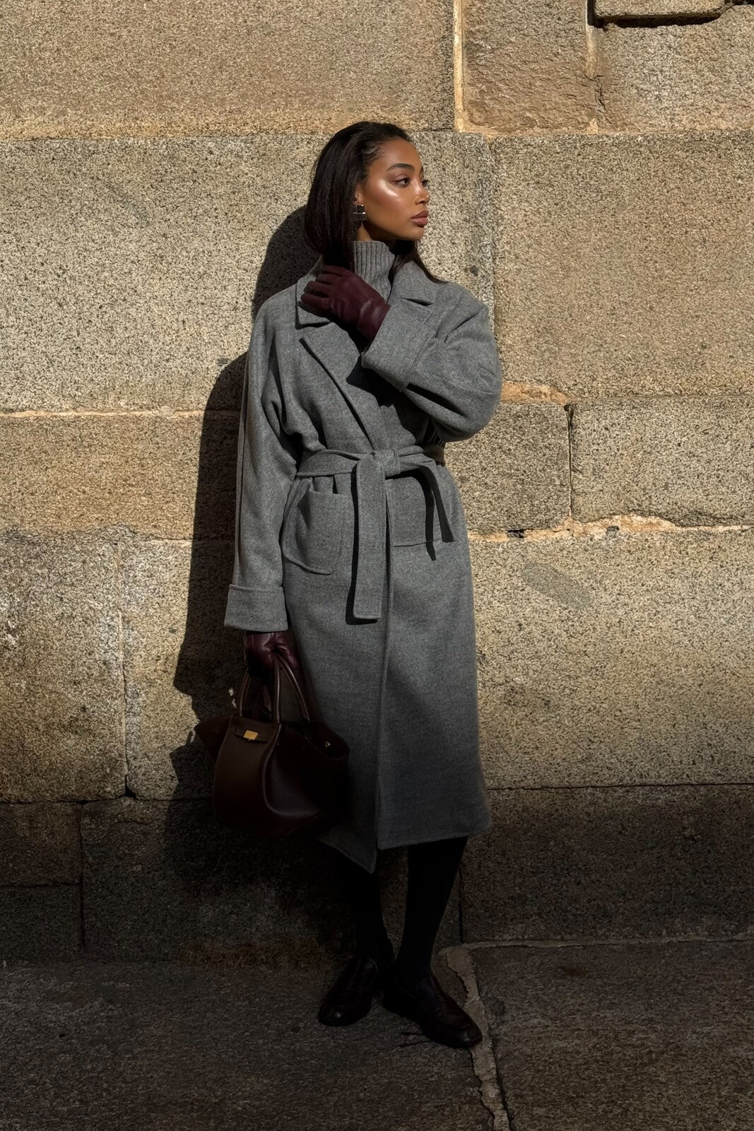 SOBRETUDO CINZA EFEITO ROBE - Image 6