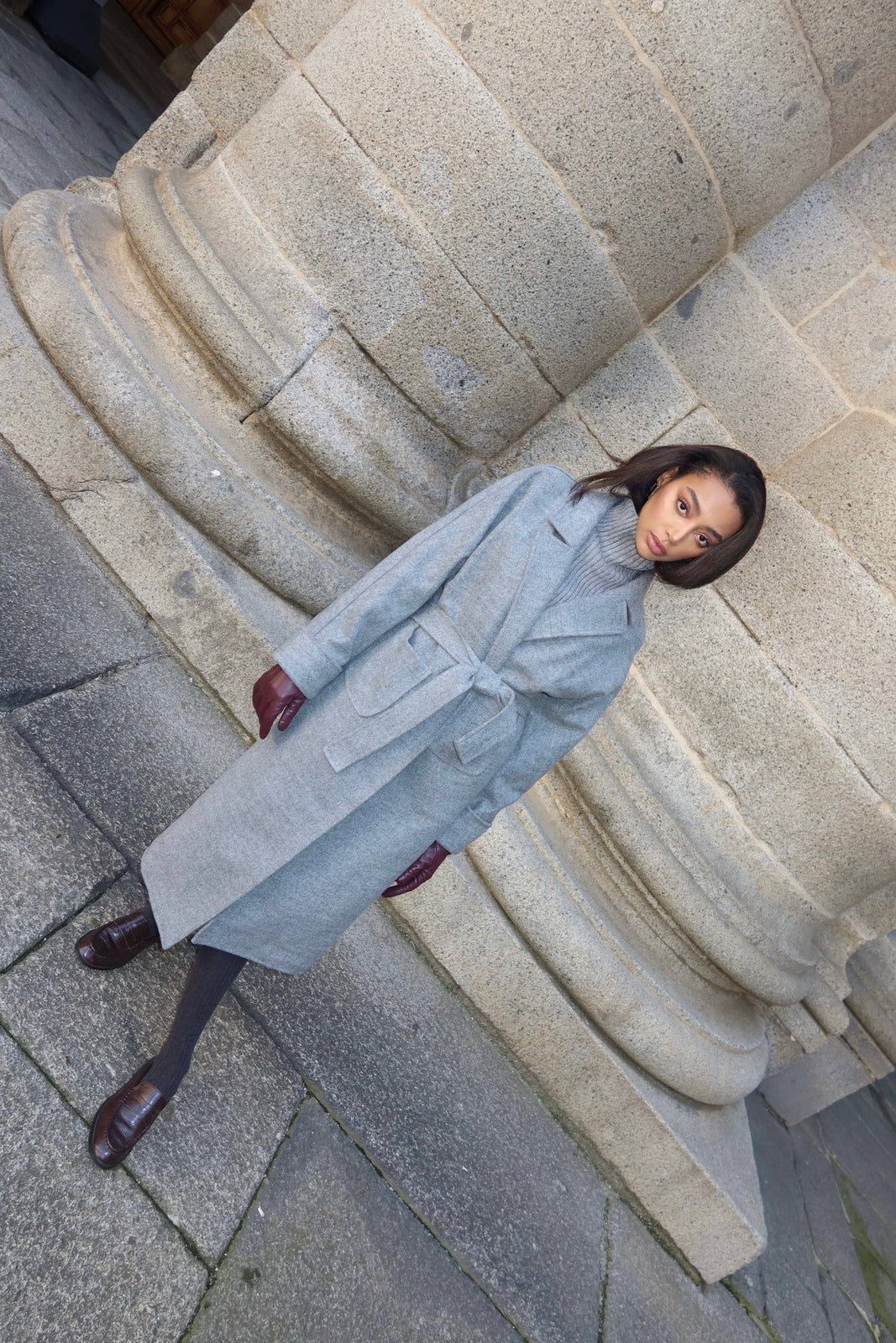 SOBRETUDO CINZA EFEITO ROBE - Image 9