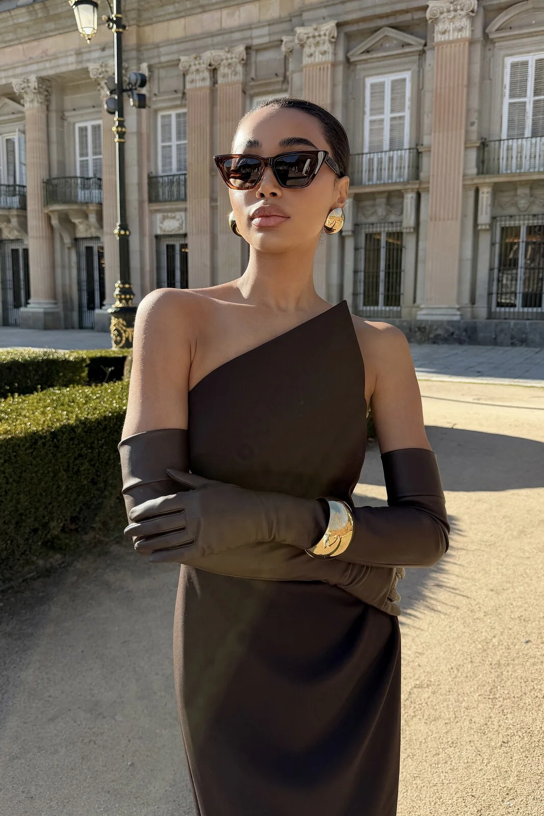 VESTIDO CASTANHO ASSIMÉTRICO - Image 7