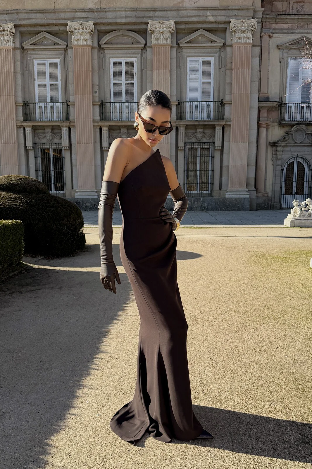 VESTIDO CASTANHO ASSIMÉTRICO - Image 8