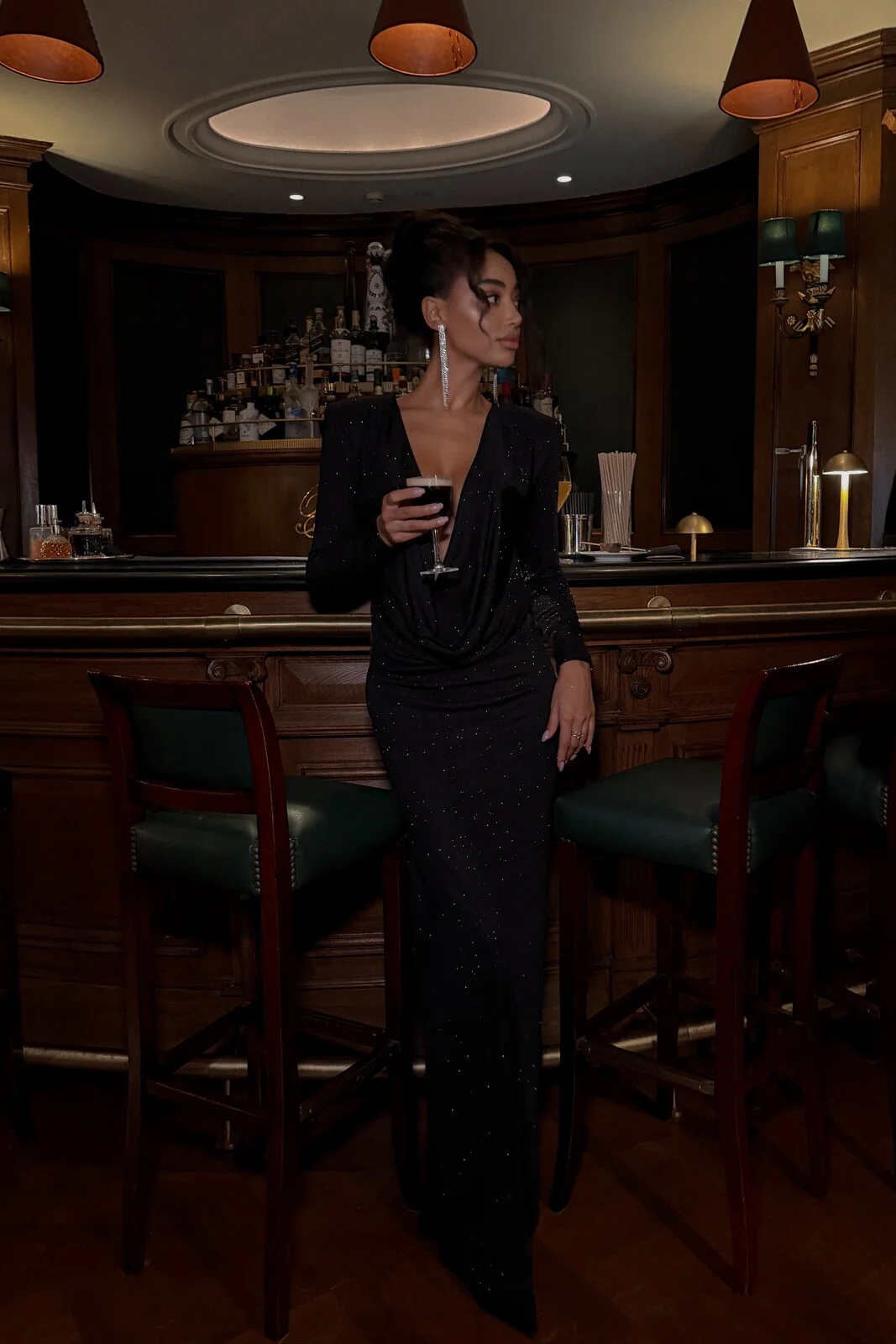 VESTIDO PRETO COSTAS DRAPEADAS - Image 4